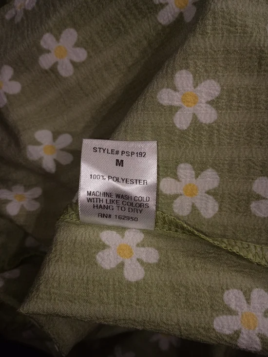 Women's Green Floral Wide-Leg Drawstring Pants - Picture 11 of 11